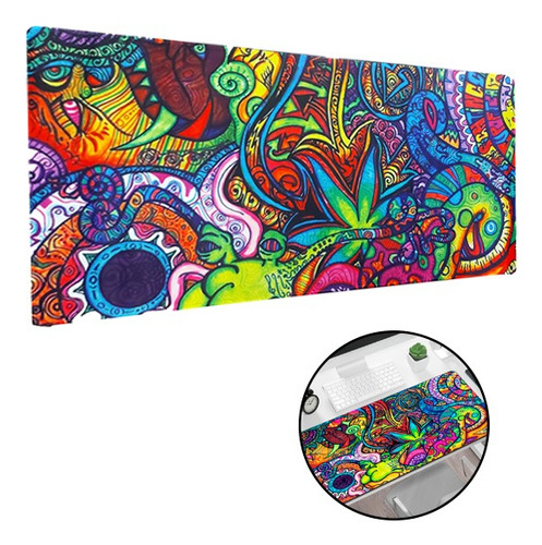 Mousepad Gaming 90x40 Cm Xxl Diseño Trippy Antideslizante