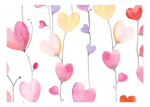 Papel Couché Para Envolver Guía De Corazones (25 Pack) Color Coral Claro