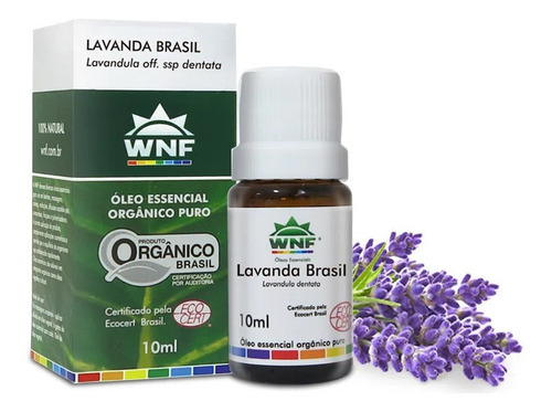 Óleo Essencial Orgânico Lavanda Brasil 10ml Wnf 
