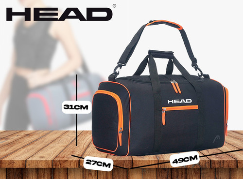 Imagen 2 de 10 de Bolso Head Gimnasio Deportivo Urbano Viaje Urbano Reforzado