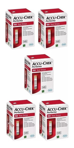 250 Tiras Cintas Glicemia Accu-chek® Performa 