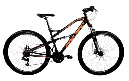 Bicicleta plegable Fire Bird R20 6v frenos a disco, cambio Shimano color  negro con pie de