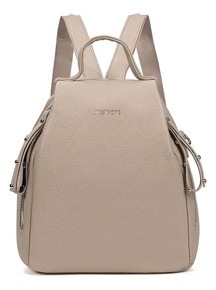 Mochila Feminina Para Deslocamento, Viagem E Saída Durável Bege