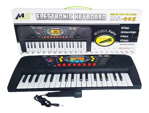 Brinquedo Piano Teclado Infantil Microfone Cantar Musica em