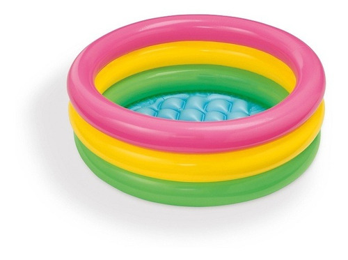 Piscina Inflável Infantil Intex Bebê Colorida Pvc Sunset 34l