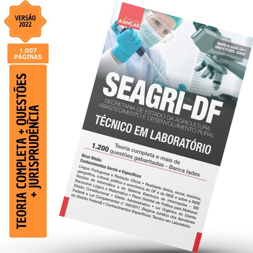 Apostila Seagri Df - Técnico Em Laboratório - Completa E Atualizada
