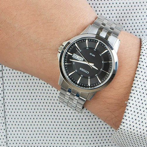 Citizen Black Dial Gents Stainless Bf2011-51e Color de la correa Gris Color del bisel Gris Color del fondo Negro