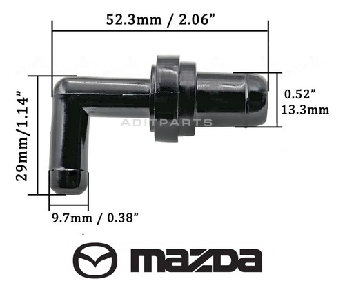 Valvula Pcv Mazda Varios Modelos - B541-13-890a B54113890a