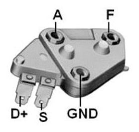 Regulador De Alternador Tipo Delco Salida Costado 12v