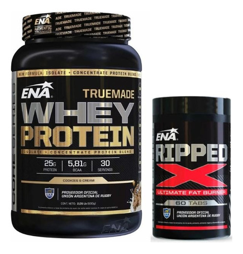 Ena Whey Protein Truemade 2lb + Ena Ripped Max 60 Caps