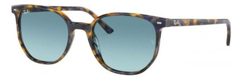 Oculos De Sol Ray Ban Rb2197 Elliot 1356/3m 52 Cor Azul-escuro Cor da armação Marrom Cor da haste Tartaruga Cor da lente Azul Desenho Hexagonal