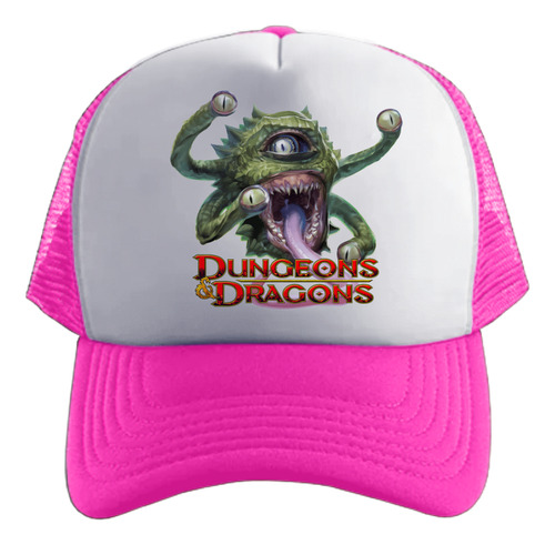 Dungeons And Dragons Beholder Gorra Friki Tu Eres #2 Rosa Chicle Talle Único Regulable Dungeons And Dragons Beholder