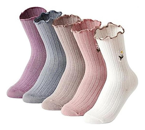 Kimkshine, Calcetines Con Volantes Para Mujer, Calcetín De P
