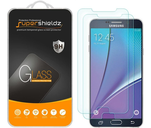 Protector De Pantalla Para Galaxy Note 5 Supershieldz 2-p...