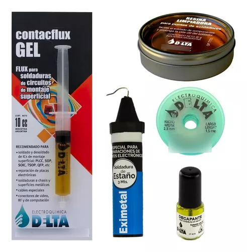 Contacflux Flux Gel 10cc Jeringa Para Soldadura Estaño