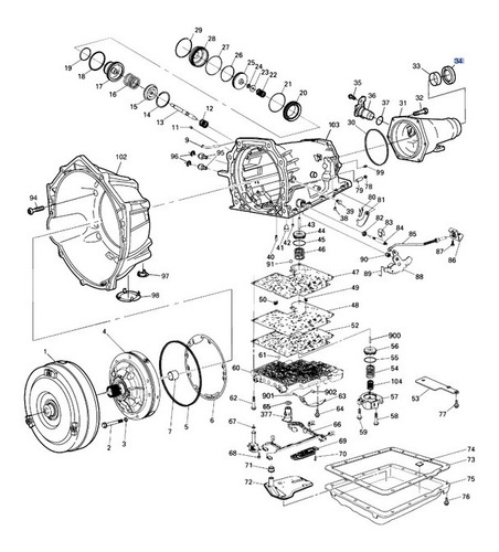 Sello Caja Transmision Chevrolet Express 1500 5.3l V8 2010