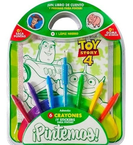 Set Cuento Para Colorear Con Crayones Toy Story Casa Valente