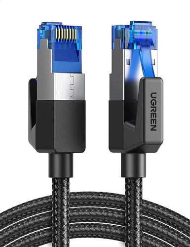 Imagen 1 de 7 de Cable Ethernet Ugreen Cat 8 Nylon Reforzado Conector Rj45 2m