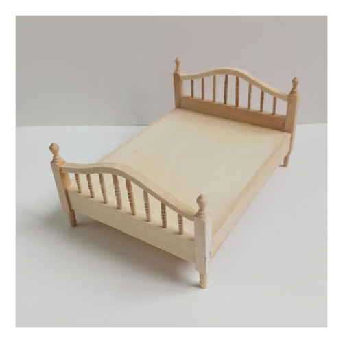 Mini Juego De Muebles De Cama Doble Para Casa Sin Colchón