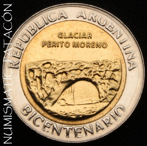 Moneda Argentina 2010 Bicentenario Glaciar - Sin Circular!