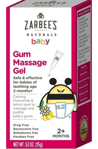 Zarbee's Naturals Baby Gum Massage Gel - Para Dentição 2+