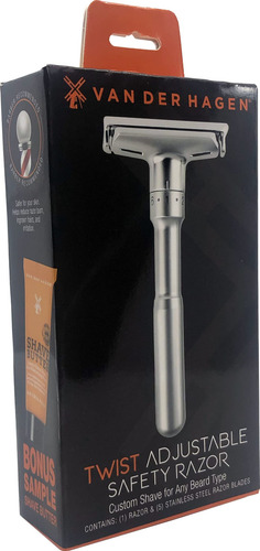 Van Der Hagen Maquinilla De Afeitar Ajustable Giratoria Plat