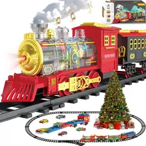 Comprar Tren Para Arbol Navidad Vagones Recargable Locomotora 7