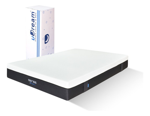 Colchón En Caja Individual Udream Memory Foam Modelo Sense