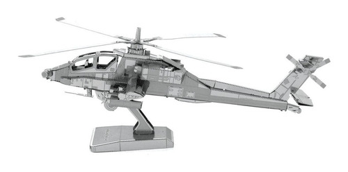 Aviación - Ah-64 Apache Rompecabezas 3d Metal Model