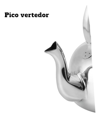 Pava De Acero Inoxidable 1,6 Litros pico cebador matero color plateado Golden Art