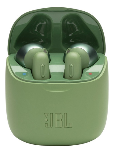 Auriculares in-ear gamer inalámbricos JBL Tune 220TWS verde con luz LED