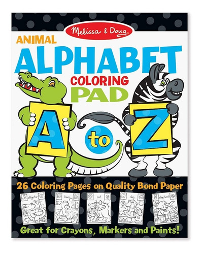 Block Para Colorear Alfabeto De Animales Melissa And Doug