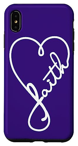 Funda Para iPhone XS Max Love And Faith Religious Plastic-02
