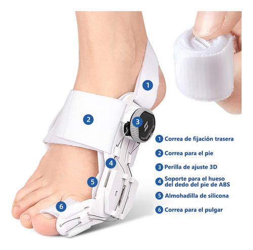 Corrector De Juanetes Ajustable Para Pie Izquierdo Y Derecho