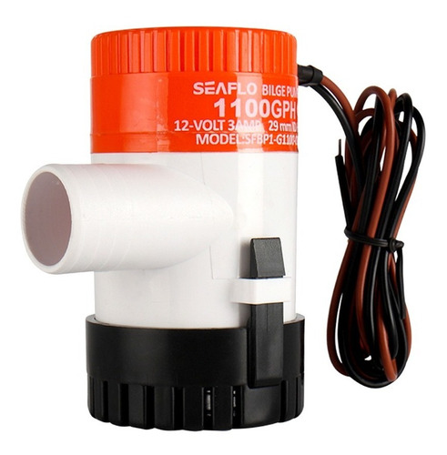 Imagen 2 de 10 de Bomba Achiq. Eléctrica 1100 Gph 12v + Tablero Seaflo+ Salida