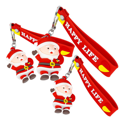 Chaveiros Personalizados Lembracinha Natal Papai Noel Kit 3