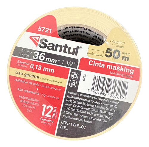 Cinta Masking Tape, 50m, 36mm