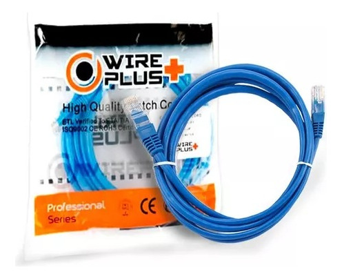 Cable Patch Cord Cat6 Azul  - Wireplus 1m