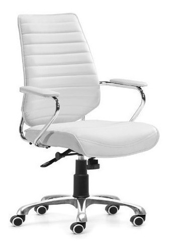 Silla De Oficina Modelo Enterprise - Blanca Color Blanco Color de la estructura de la silla Blanco Color del tapizado Blanco Diseño de la tela Liso