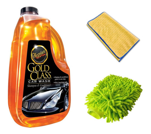 Shampoo Para Auto Meguiars Gold Class + Manopla + Microfibra