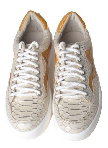 Imagen 5 de 6 de Zapatillas Urbanas De Mujer Cuero Cordones Crash - Ferraro