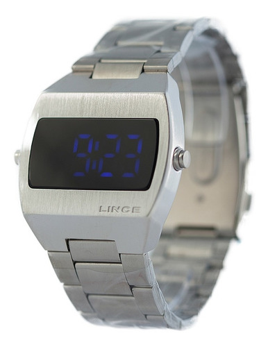 Relogio Lince Masculino Digital Led Mdm4621l Dxsx Prata Azul