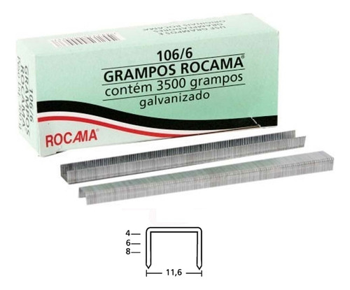 Grampo Para Grampeador Manual 106/6 Rocama