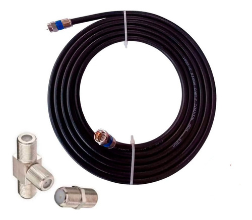 Cable Para Amplificador De Señal Tv 15mts Armado Coaxial Rg6