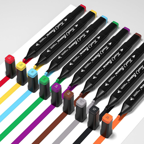 . Marcadores Doble Punta Plumones Punta Pincel 80 Colors