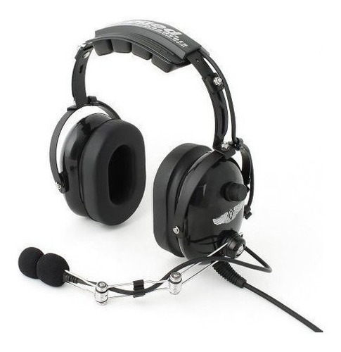 Auriculares Piloto Estéreo Rugged Air Ra454 Negros