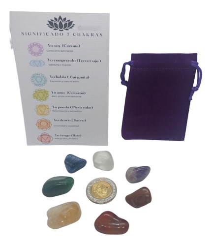 Piedras Energéticas 7 Chakras Pranauy21 Rolado 3cm