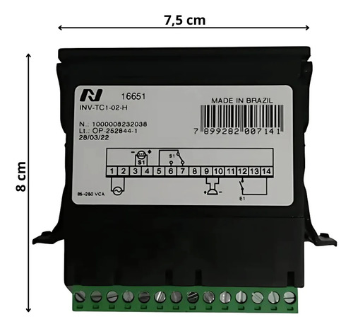 Controlador Temporizador Digital Inv-tc1-02-h Inova