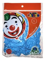 Comprar Globo Latex Decorator Redondo N° 5 Payaso C\u002F100 Piezas Color Azul cielo