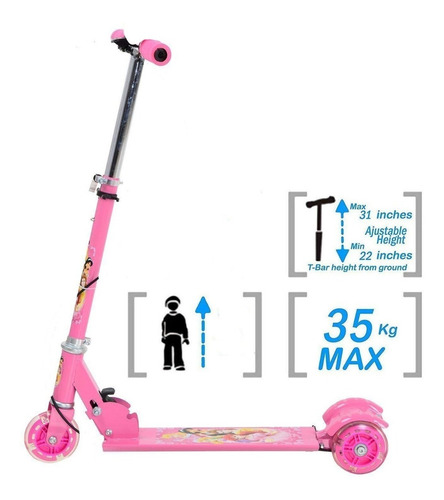 Monopatin Scooter De 3 Ruedas Para Niño Y Niña